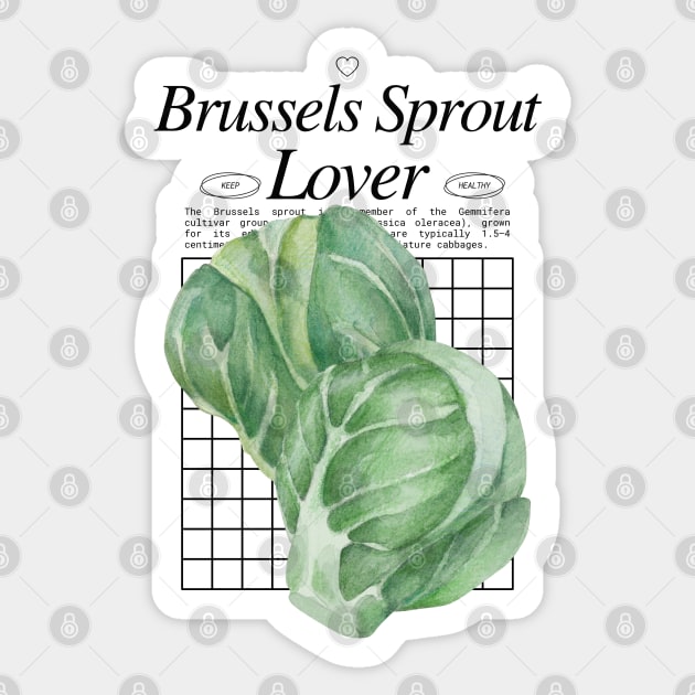 Brussel Sprouts - Veggies Lover Design Sticker by Millusti